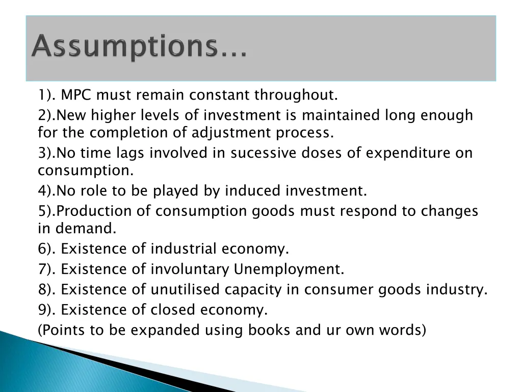 1 mpc must remain constant throughout