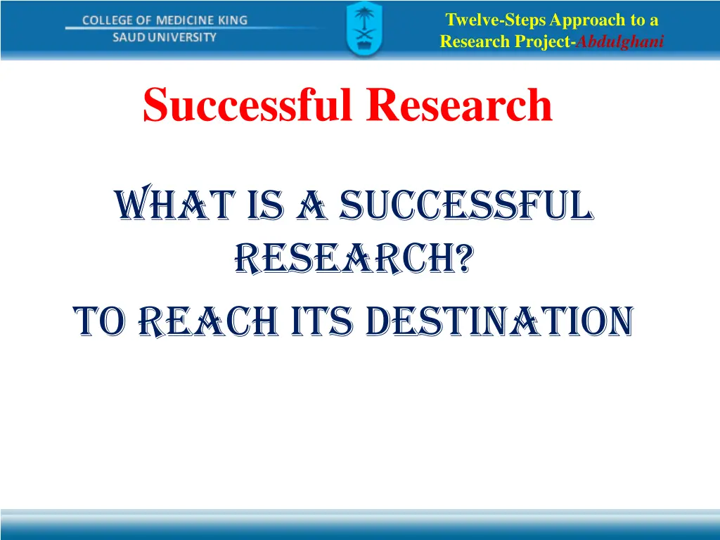 twelve steps approach to a research project 2