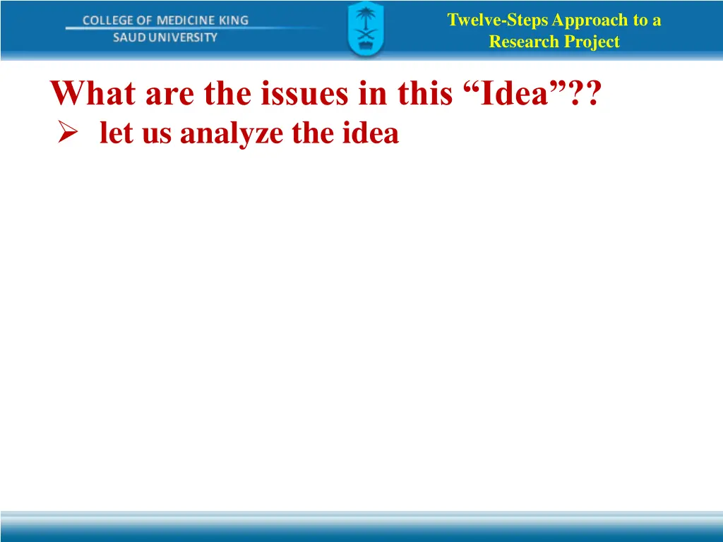 twelve steps approach to a research project 6