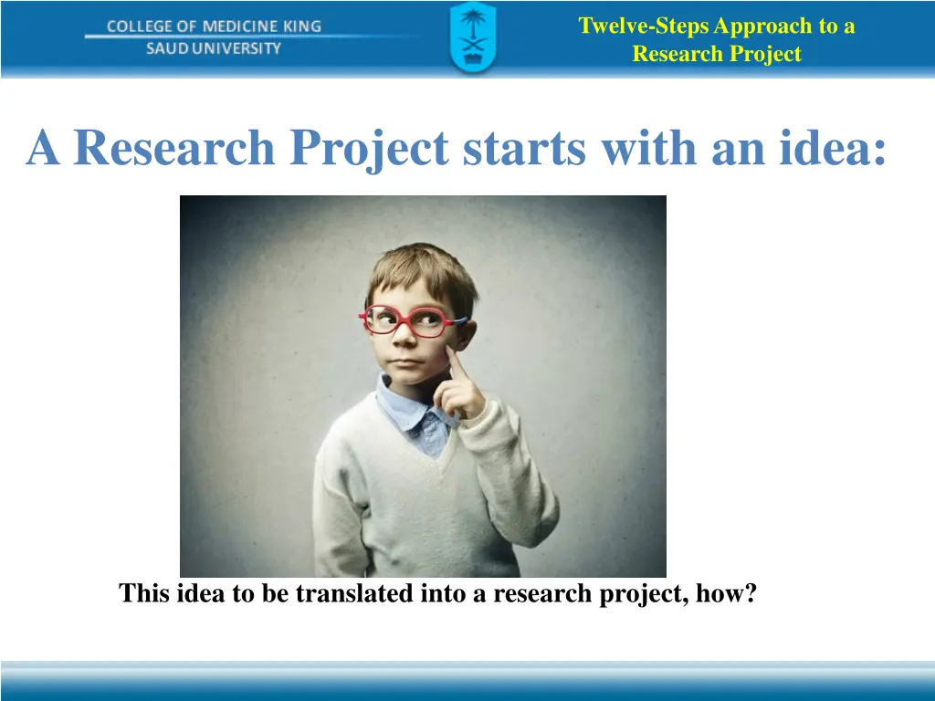 twelve steps approach to a research project 8