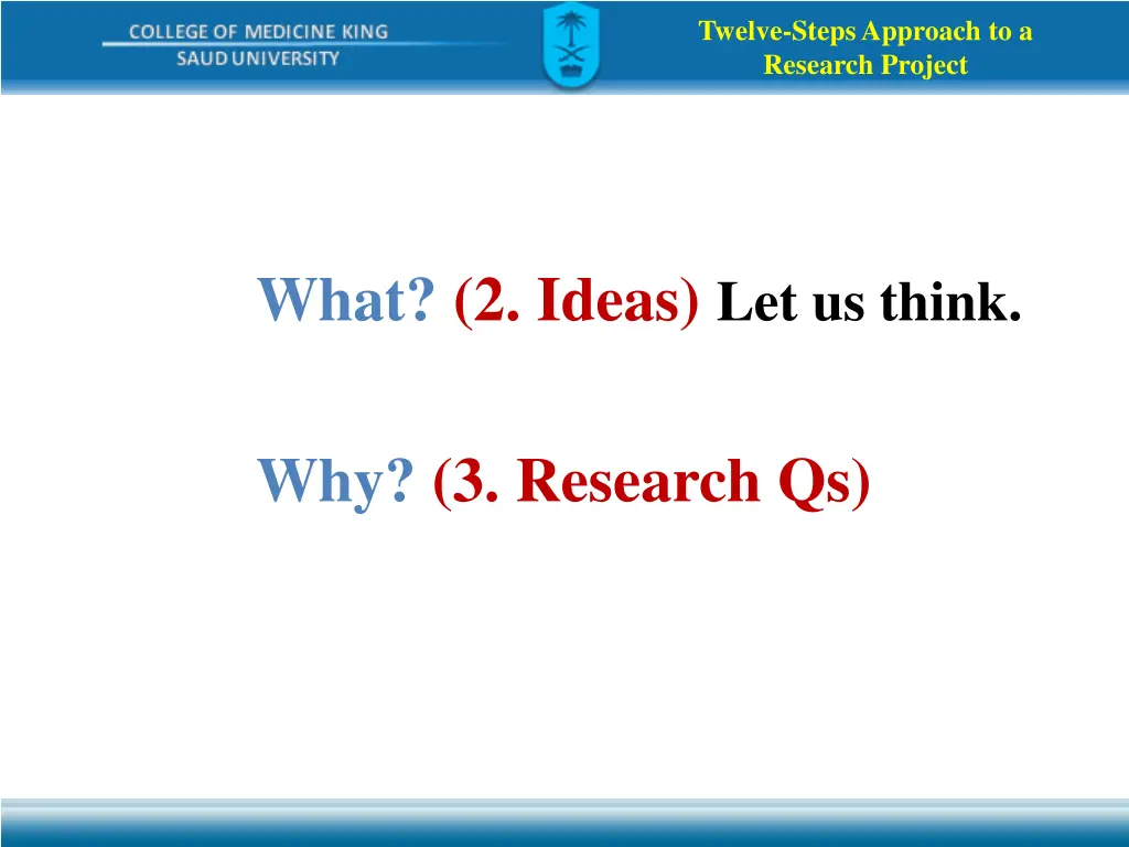 twelve steps approach to a research project 9