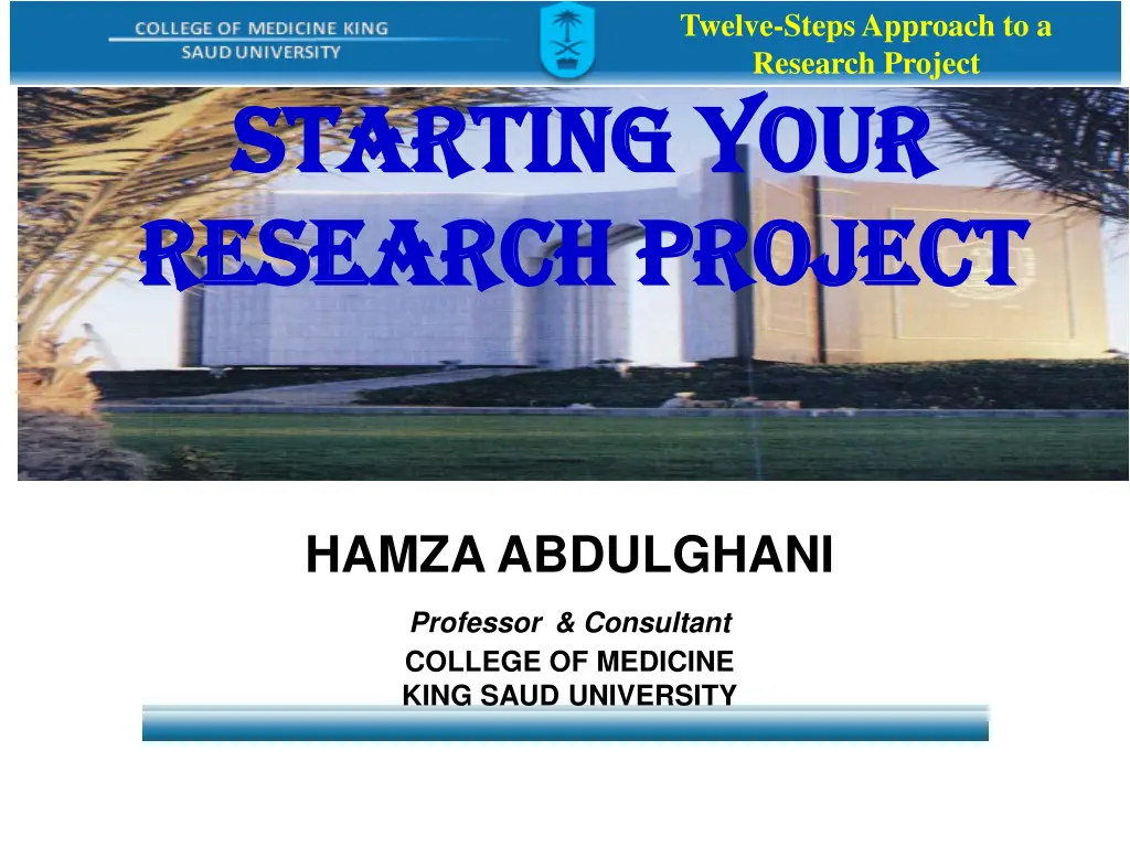 twelve steps approach to a research project