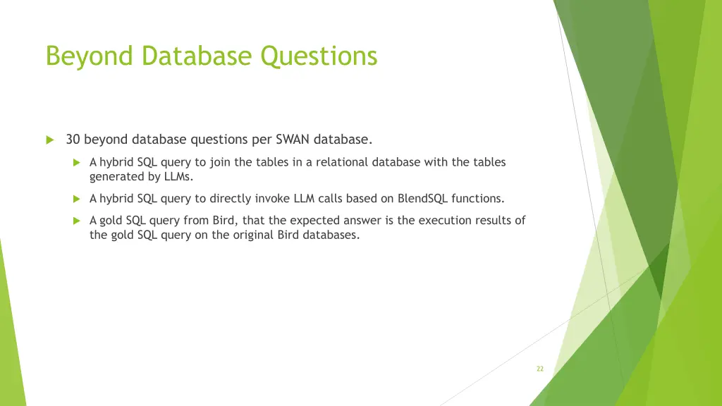 beyond database questions