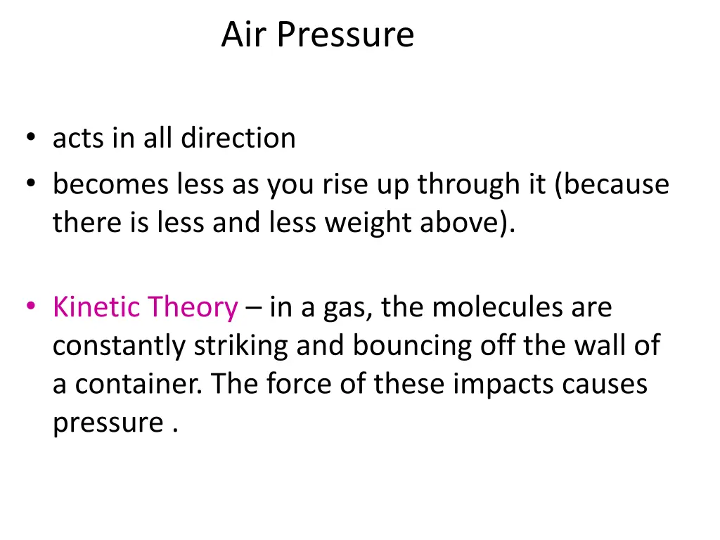 air pressure