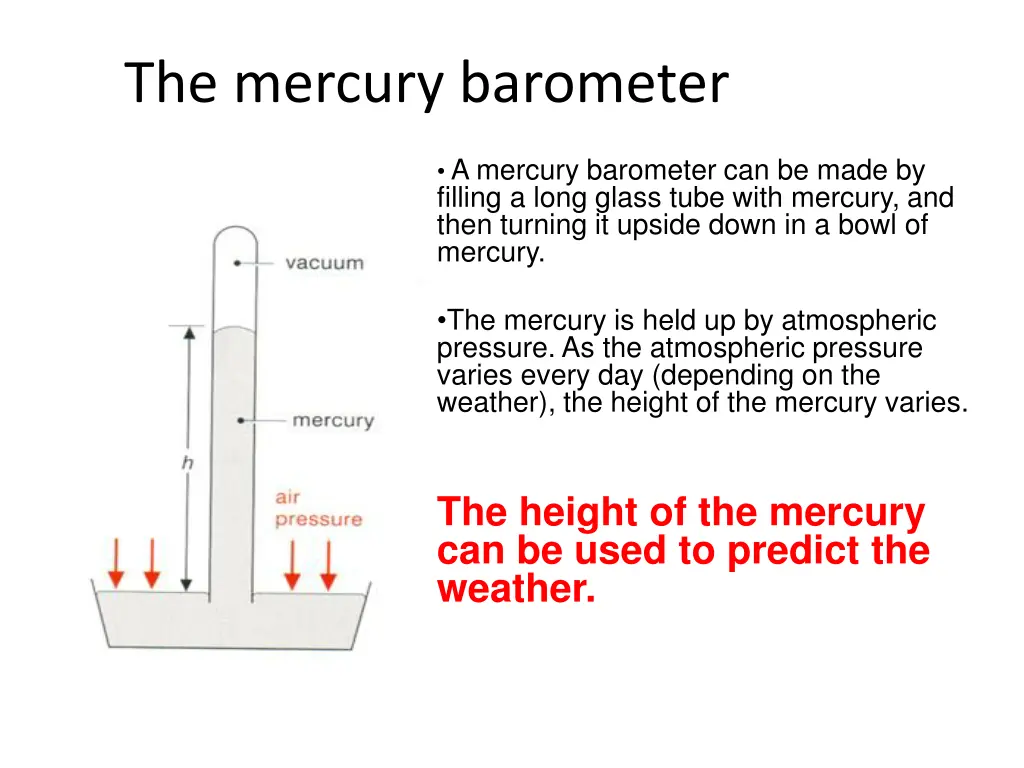 the mercury barometer