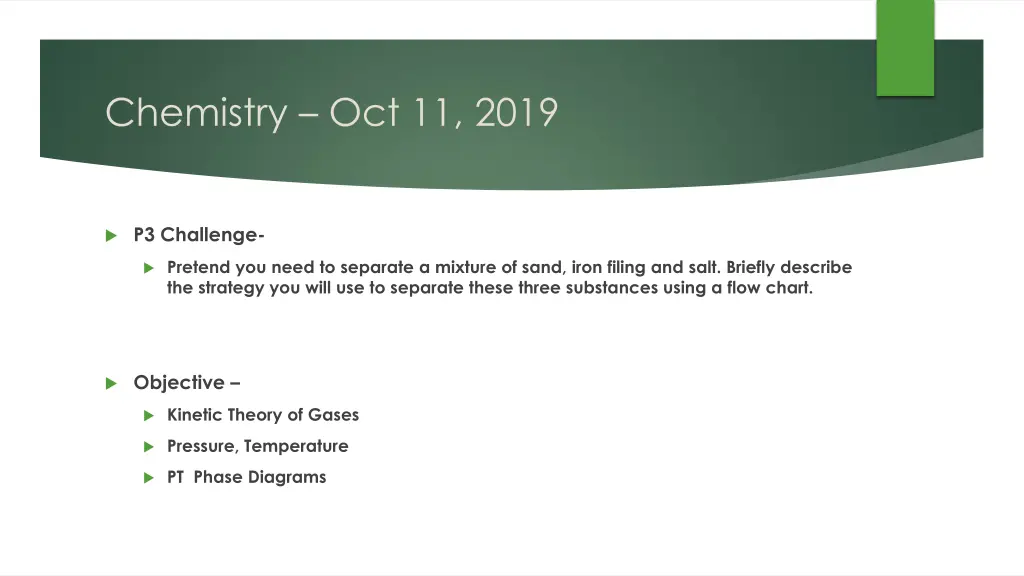 chemistry oct 11 2019