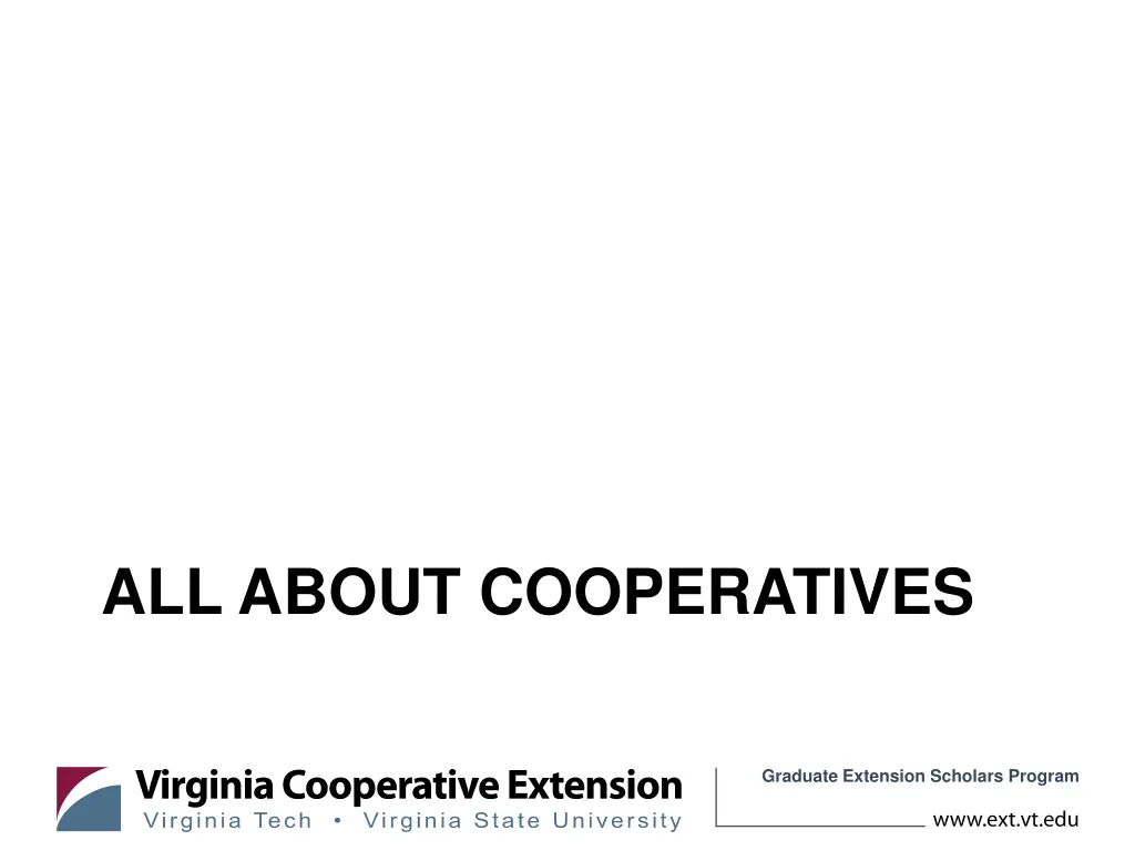 all about cooperatives