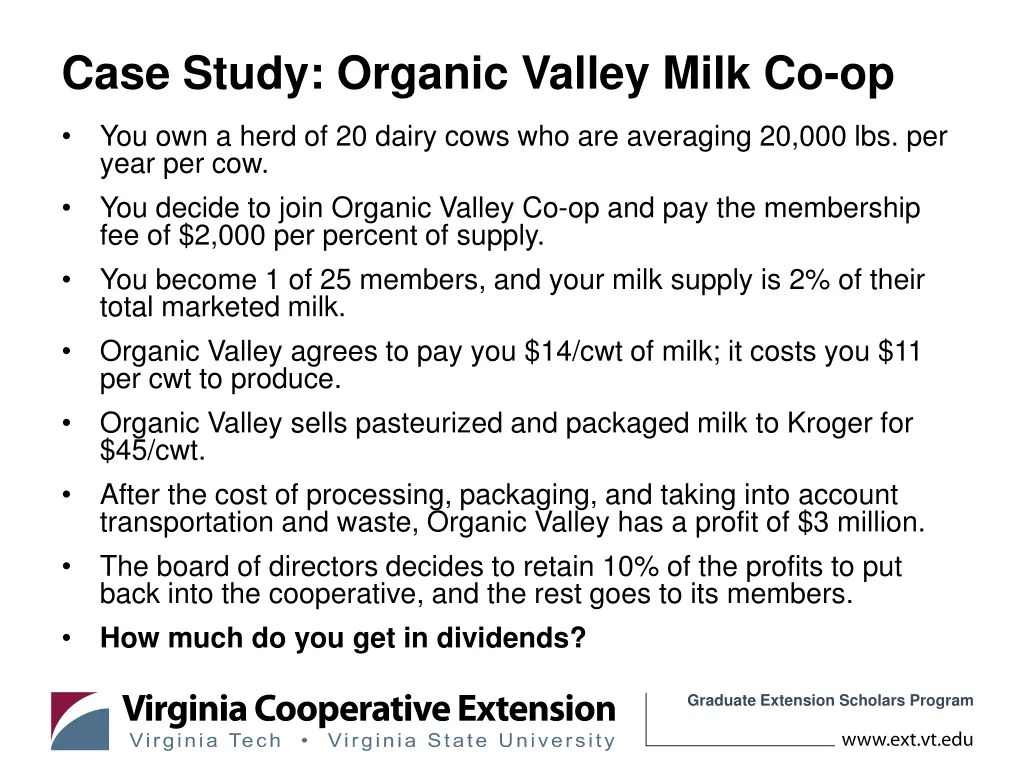 case study organic valley milk co op
