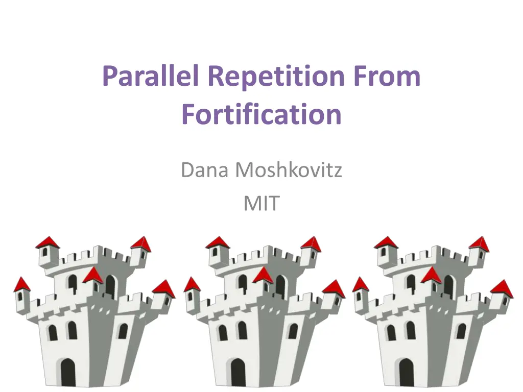 parallel repetition from fortification