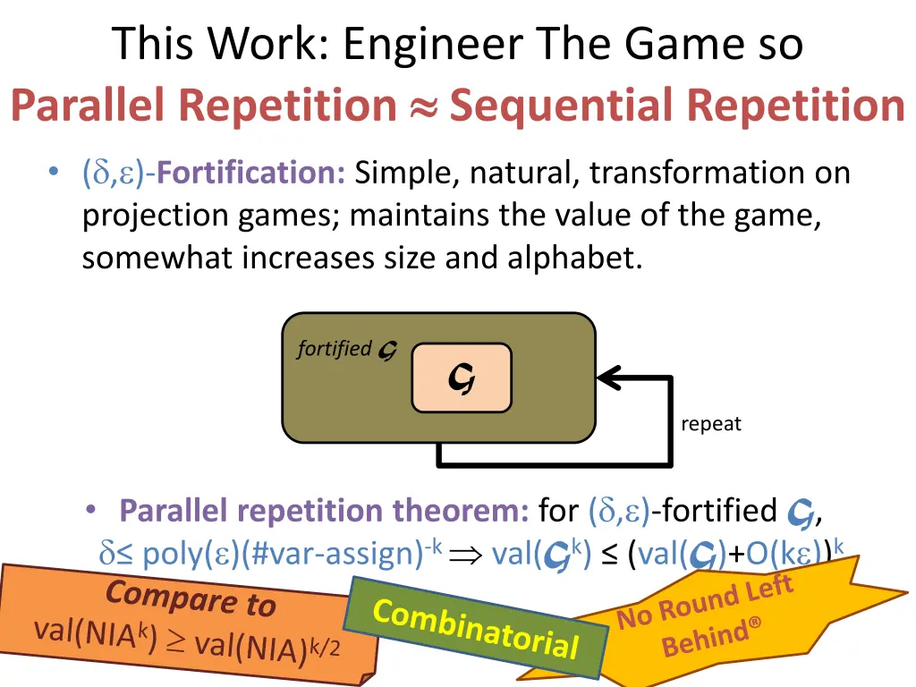this work engineer the game so parallel