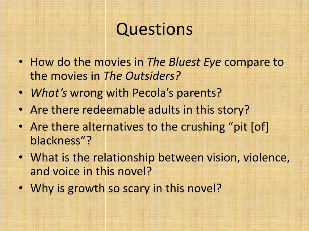 questions