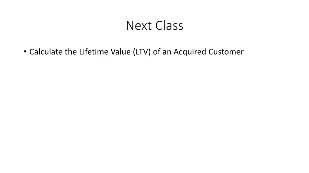 next class