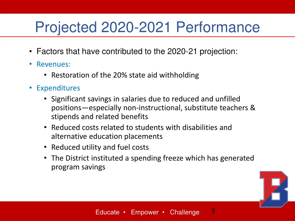 projected 2020 2021 performance 1