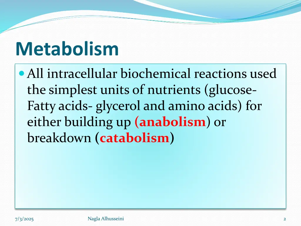 metabolism