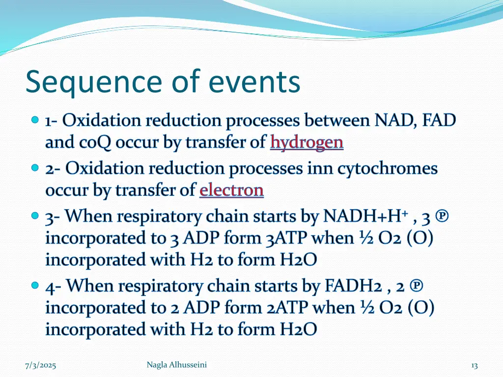 sequence of events