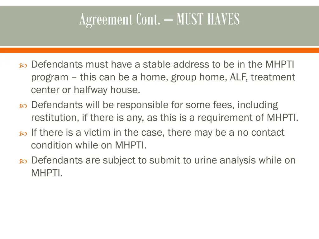agreement cont must haves