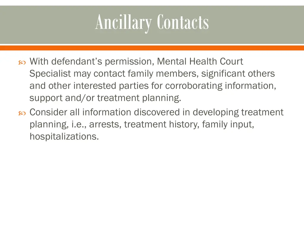ancillary contacts