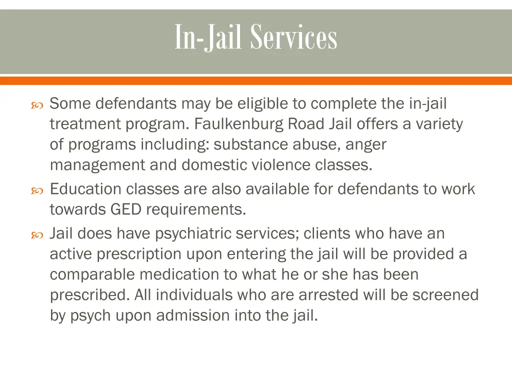 in jail services