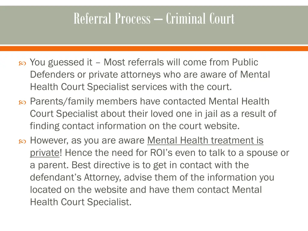 referral process criminal court