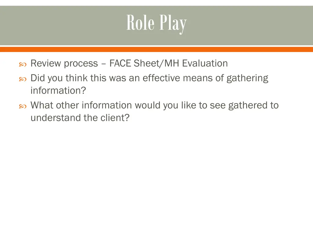 role play