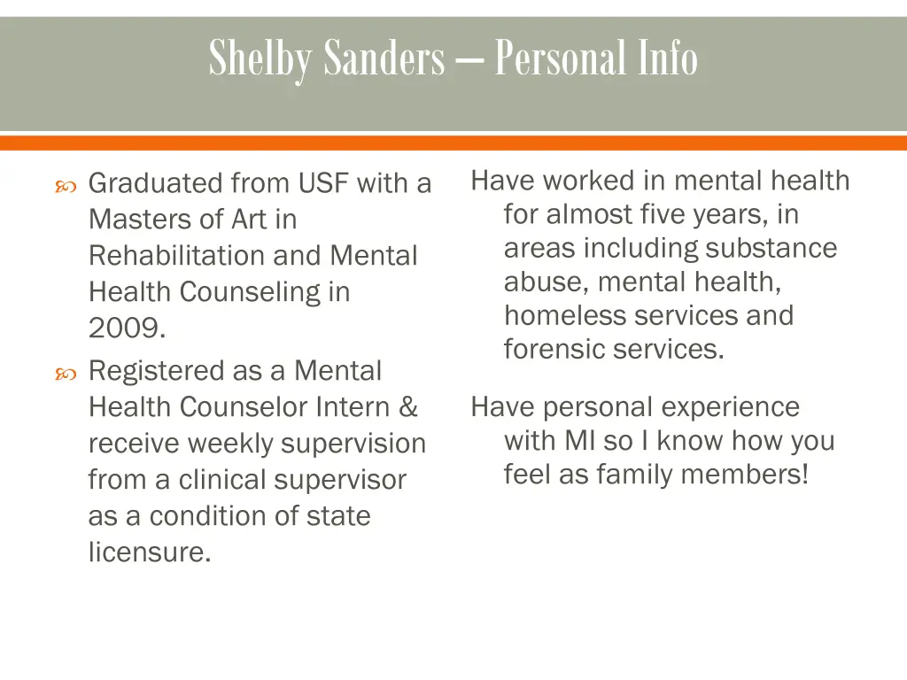 shelby sanders personal info