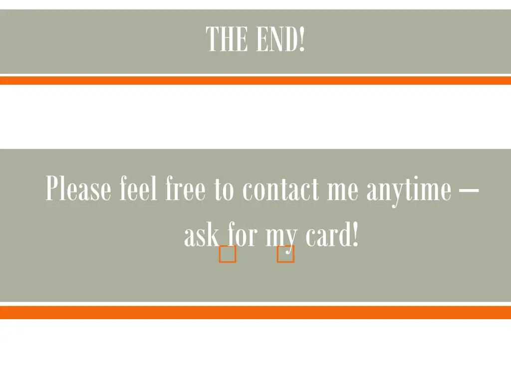 the end
