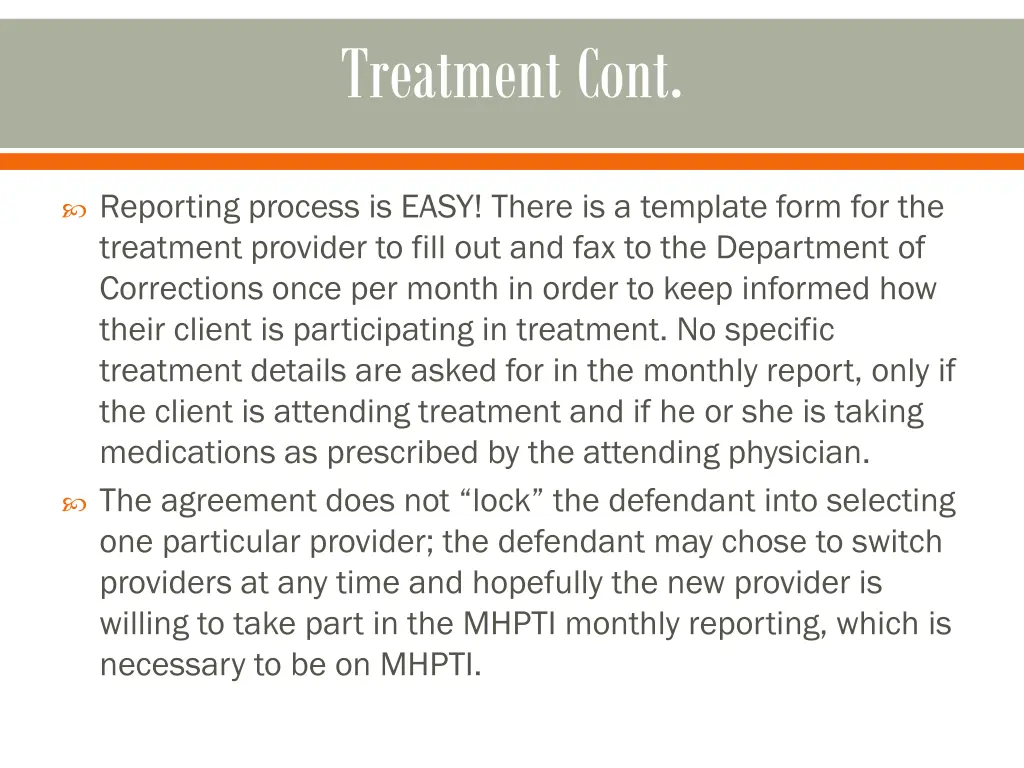 treatment cont