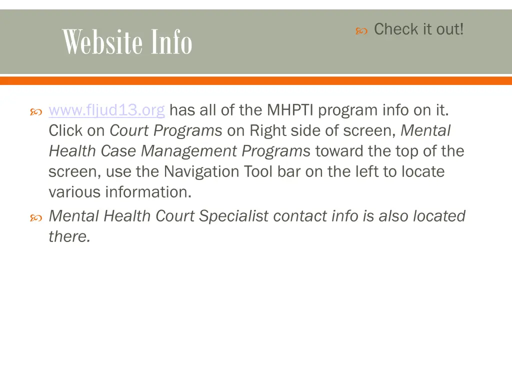 website info