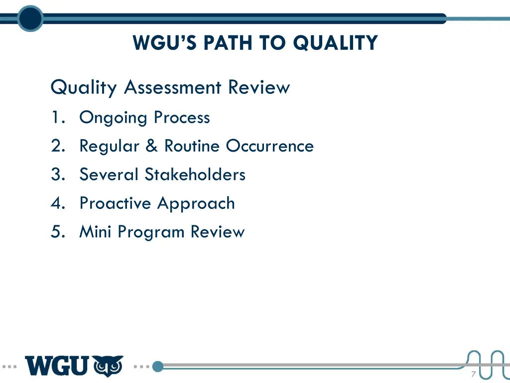 wgu s path to quality