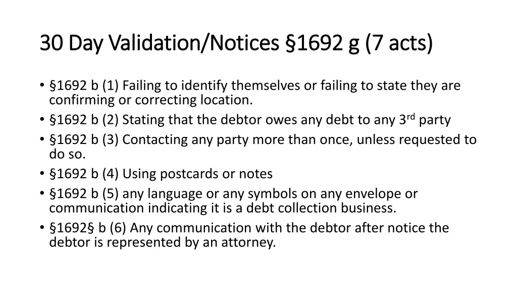30 day validation notices 30 day validation