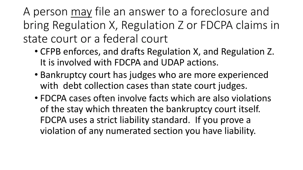 a person may file an answer to a foreclosure