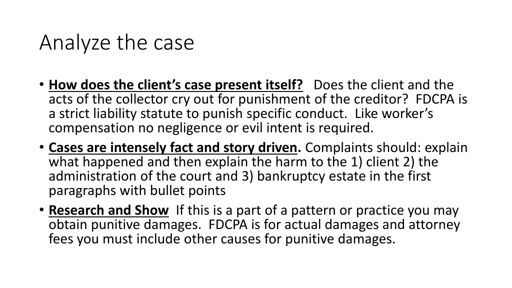 analyze the case