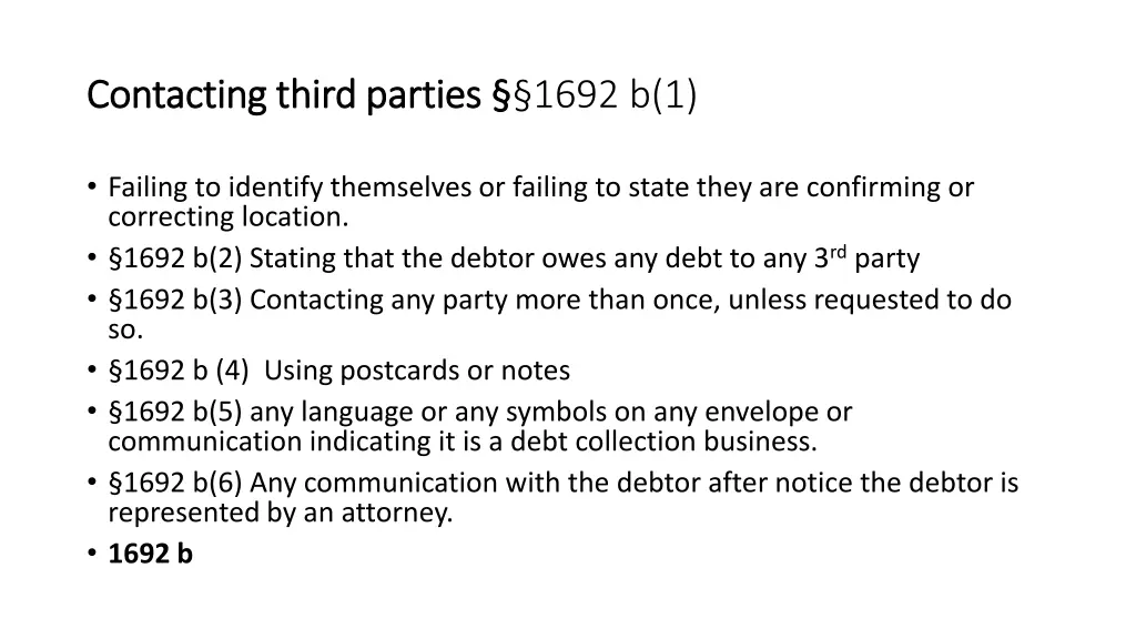 contacting third parties contacting third parties