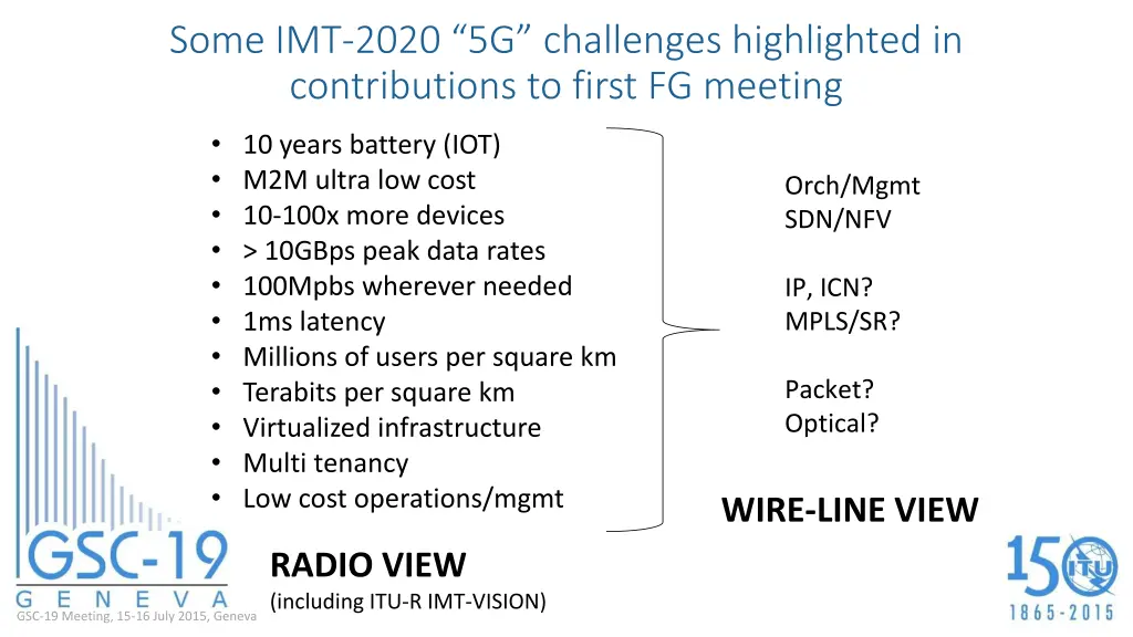 some imt 2020 5g challenges highlighted