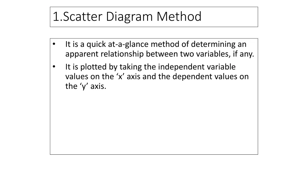 1 scatter diagram method