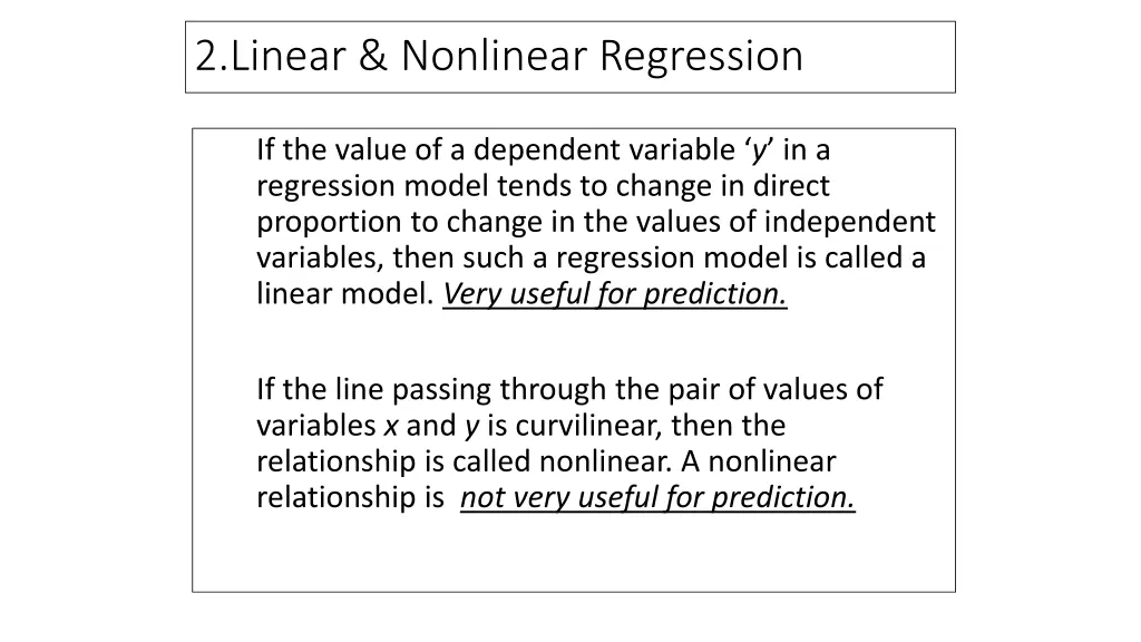 2 linear nonlinear regression