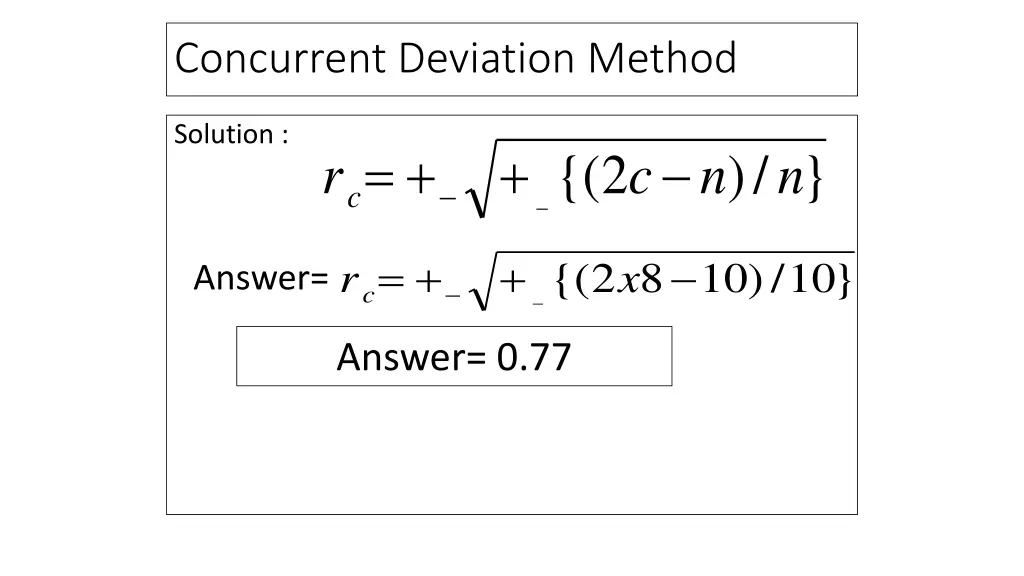 concurrent deviation method 1