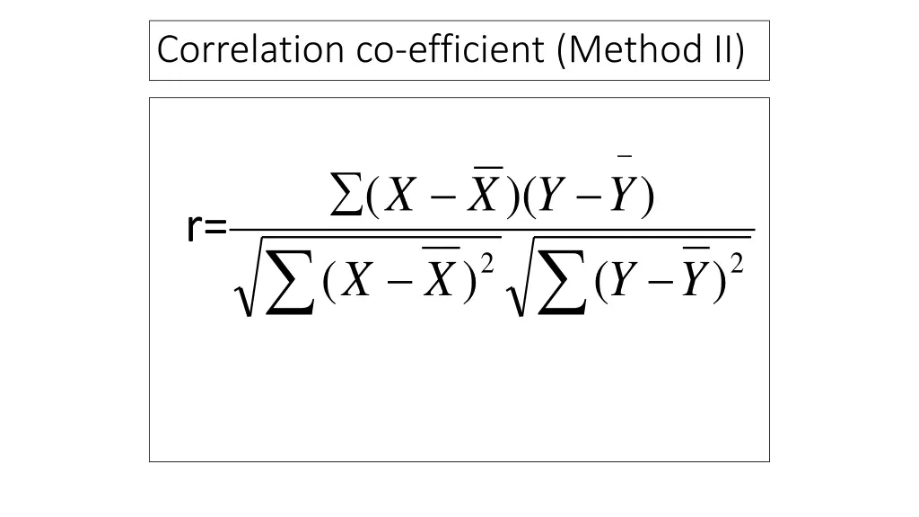 correlation co efficient method ii 1