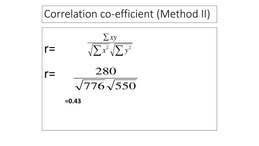 correlation co efficient method ii 3
