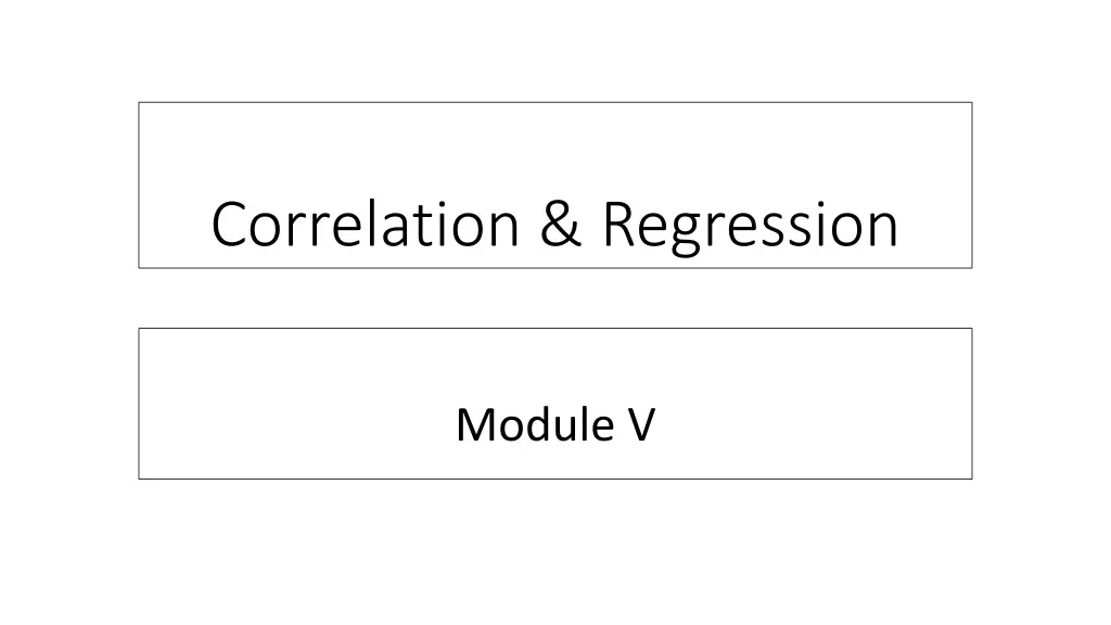 correlation regression