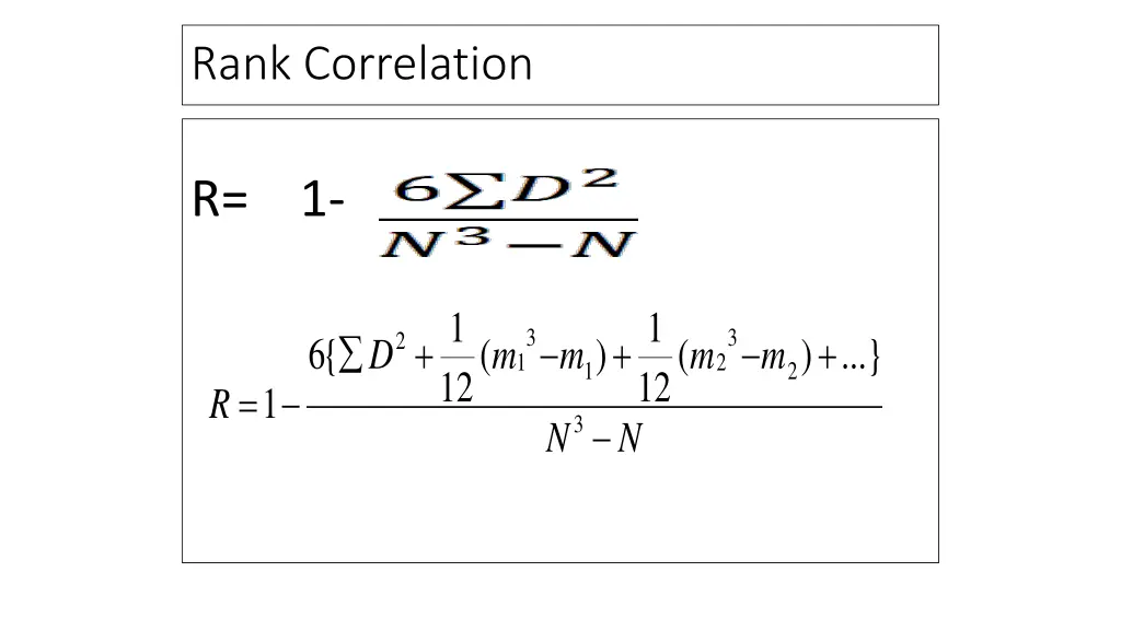 rank correlation