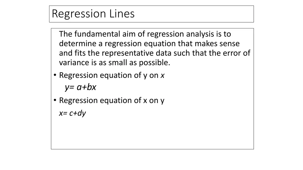 regression lines