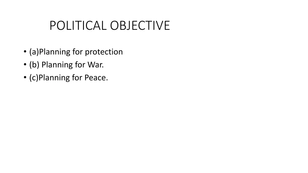 political objective