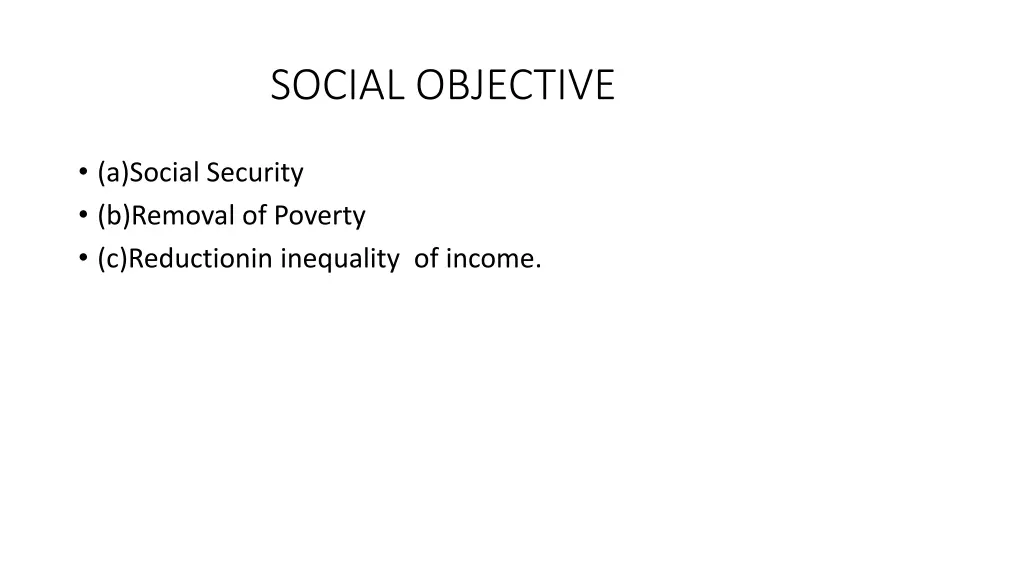 social objective