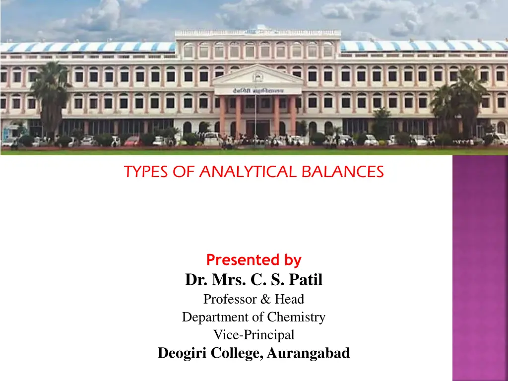 types of analytical balances