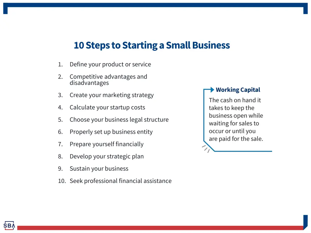 10 steps to starting a small business