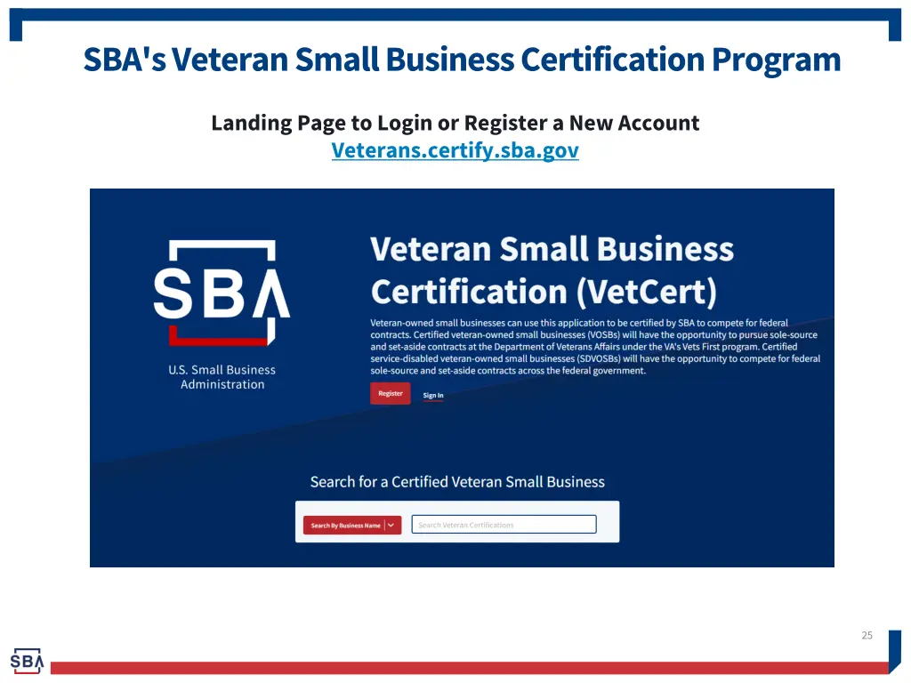 sba s veteran small business certification program