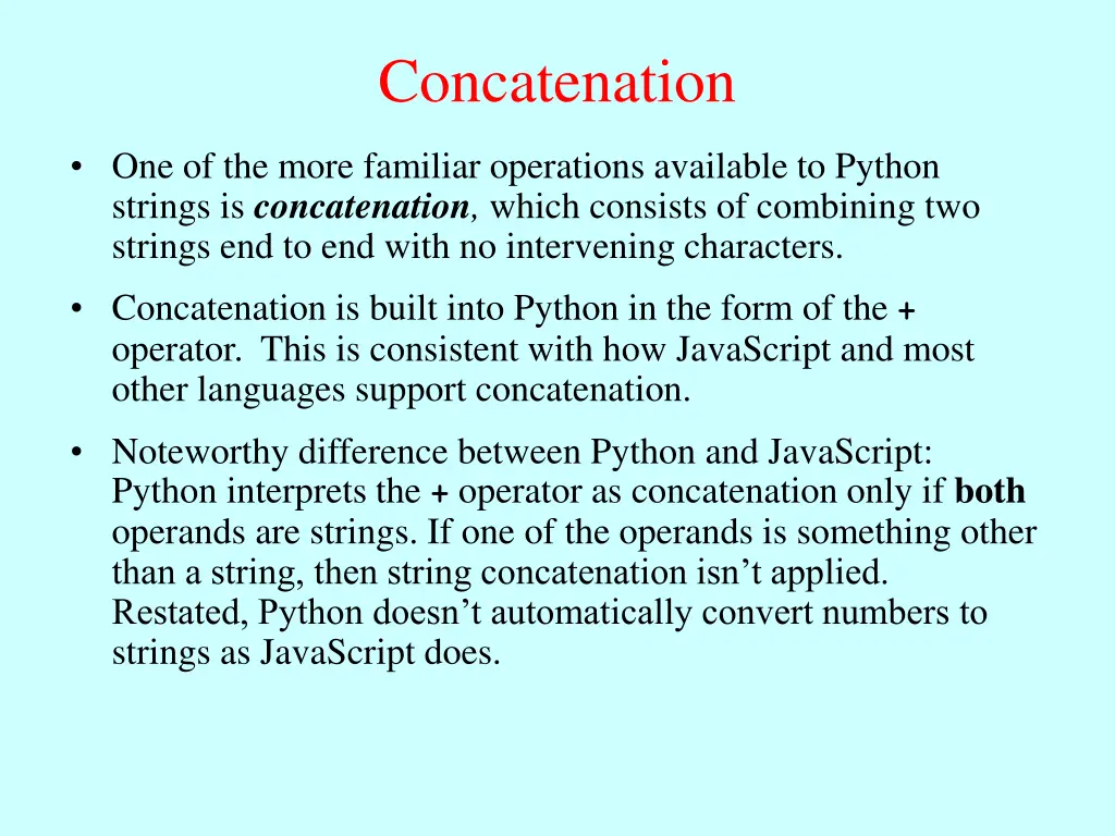 concatenation