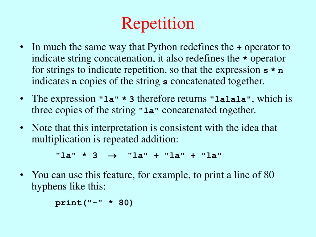 repetition