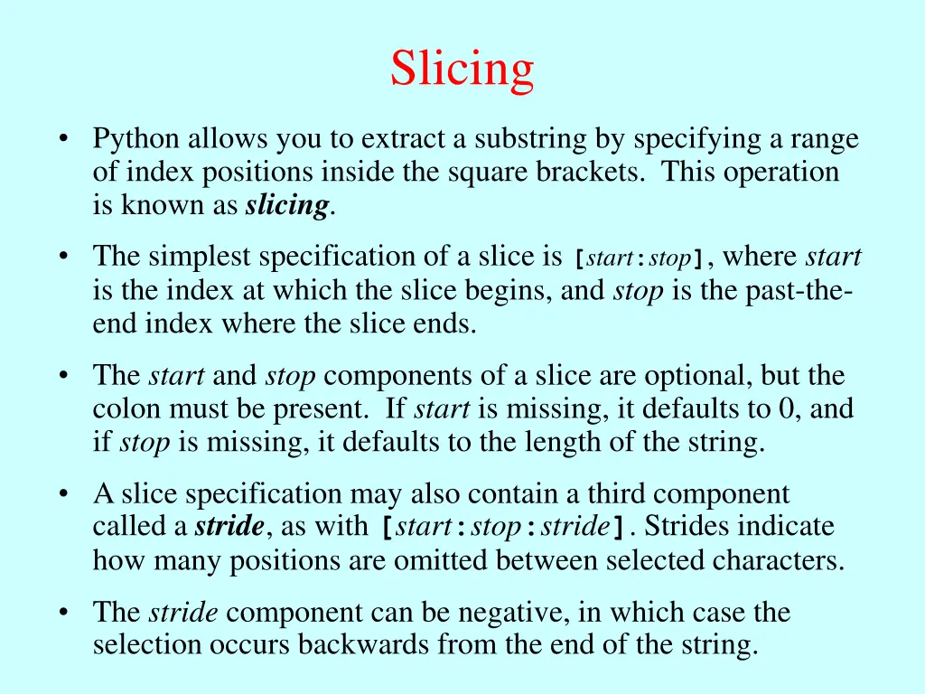 slicing